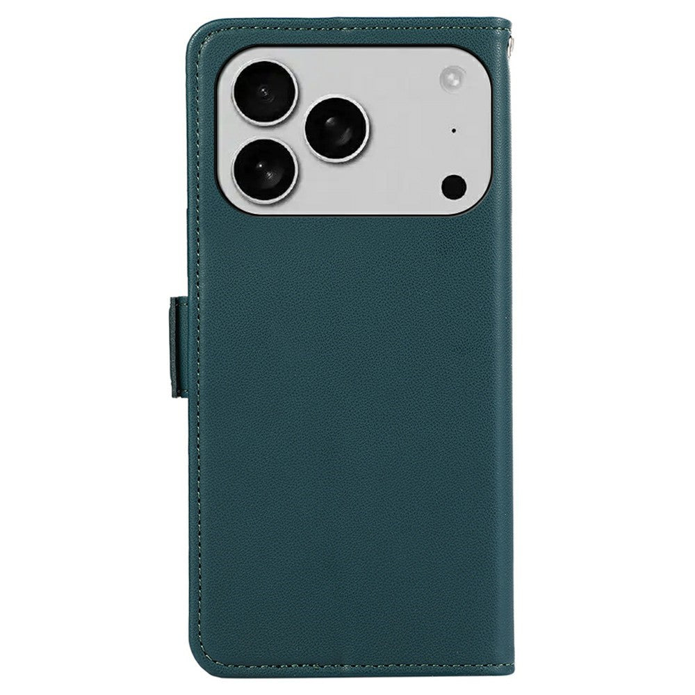 ABEEL For iPhone 17 Pro Max Case Leather Phone Cover with RFID Blocking Wallet - Green