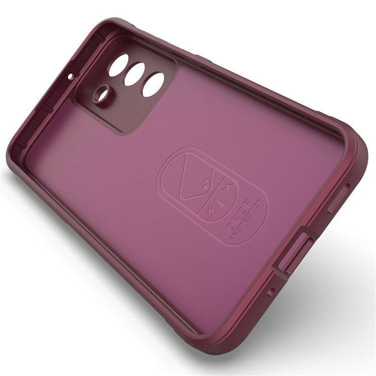 For Samsung Galaxy M56 5G Case Anti-Drop Soft TPU Rugged Phone Back Cover - Wine Red