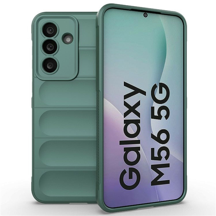For Samsung Galaxy M56 5G Case Anti-Drop Soft TPU Rugged Phone Back Cover - Green