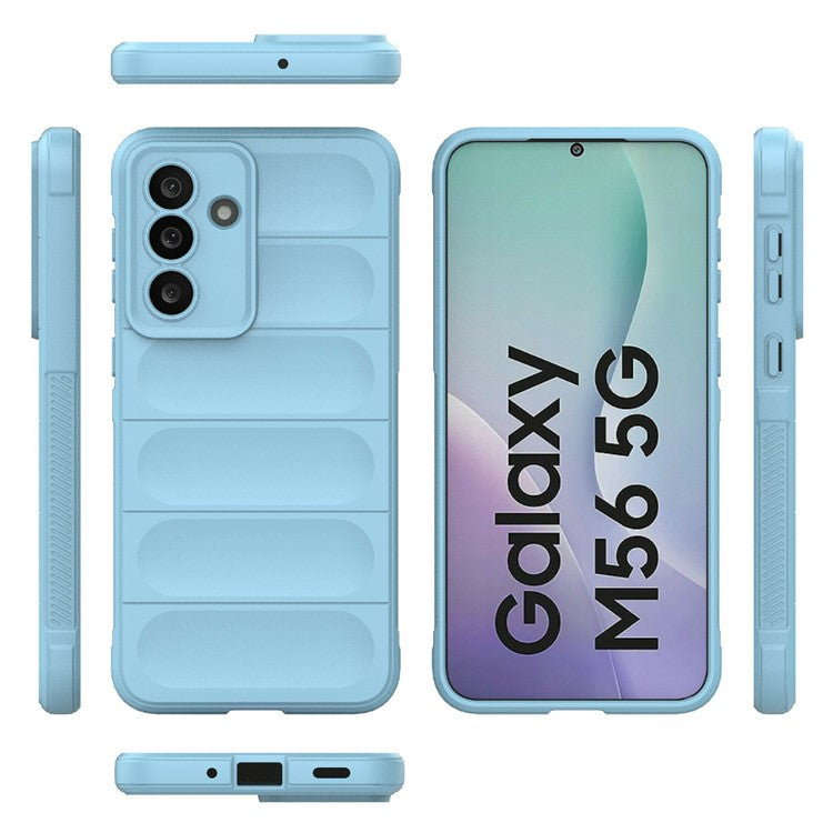For Samsung Galaxy M56 5G Case Anti-Drop Soft TPU Rugged Phone Back Cover - Baby Blue