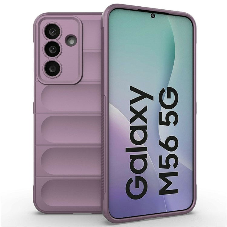 For Samsung Galaxy M56 5G Case Anti-Drop Soft TPU Rugged Phone Back Cover - Light Purple
