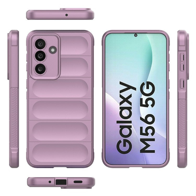For Samsung Galaxy M56 5G Case Anti-Drop Soft TPU Rugged Phone Back Cover - Light Purple