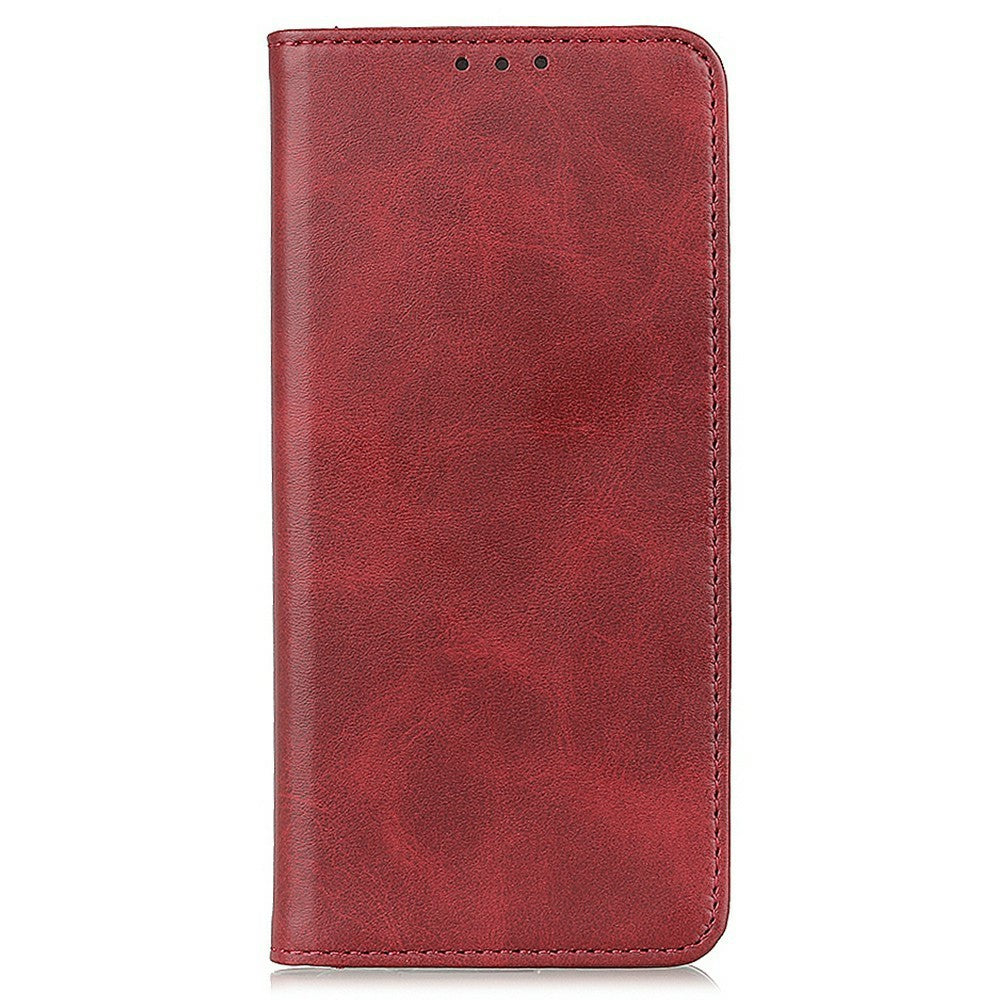 For iPhone 17 Pro Max Case Split Leather Flip Wallet Phone Cover - Red