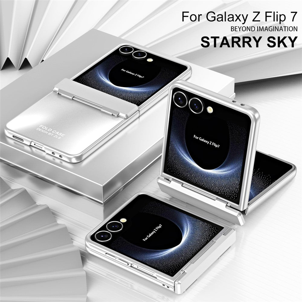 For Samsung Galaxy Z Flip7 5G Case Electroplating Hard PC Protective Phone Cover - Silver