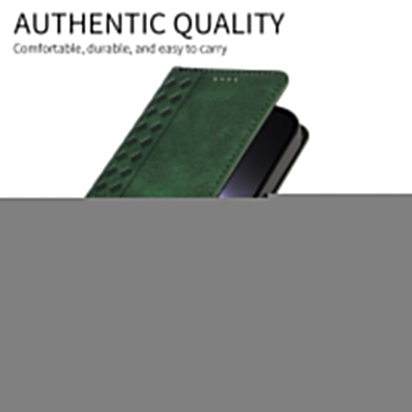 For Oppo Reno13 F 4G / Oppo Reno13 F 5G Leather Case Wallet Stand Grids Imprinted Phone Cover with Strap - Green