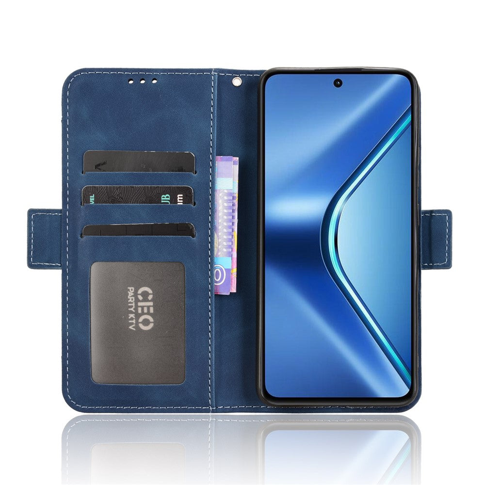For Oppo K13 5G Leather Case Phone Wallet Cover with Multiple Card Slots - Blue