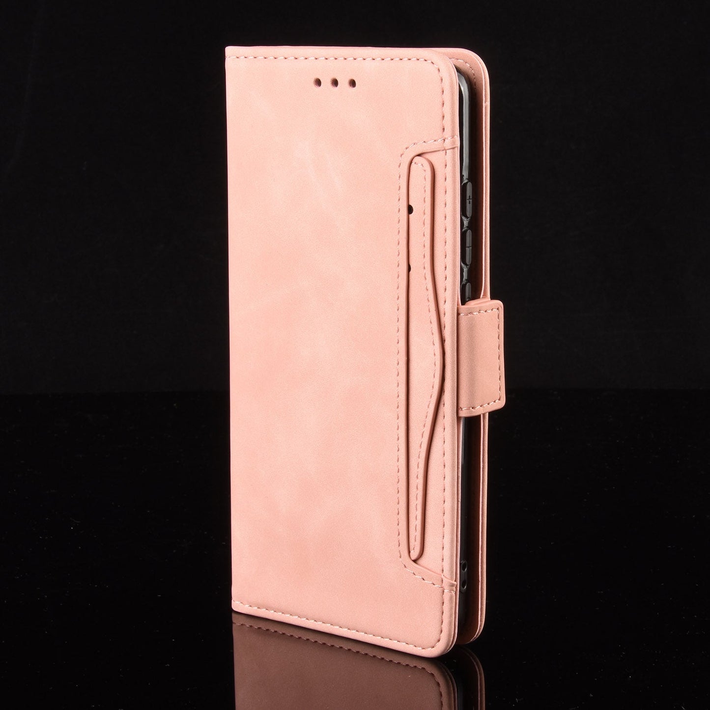 For Samsung Galaxy M56 5G Leather Case Phone Wallet Cover with Multiple Card Slots - Pink