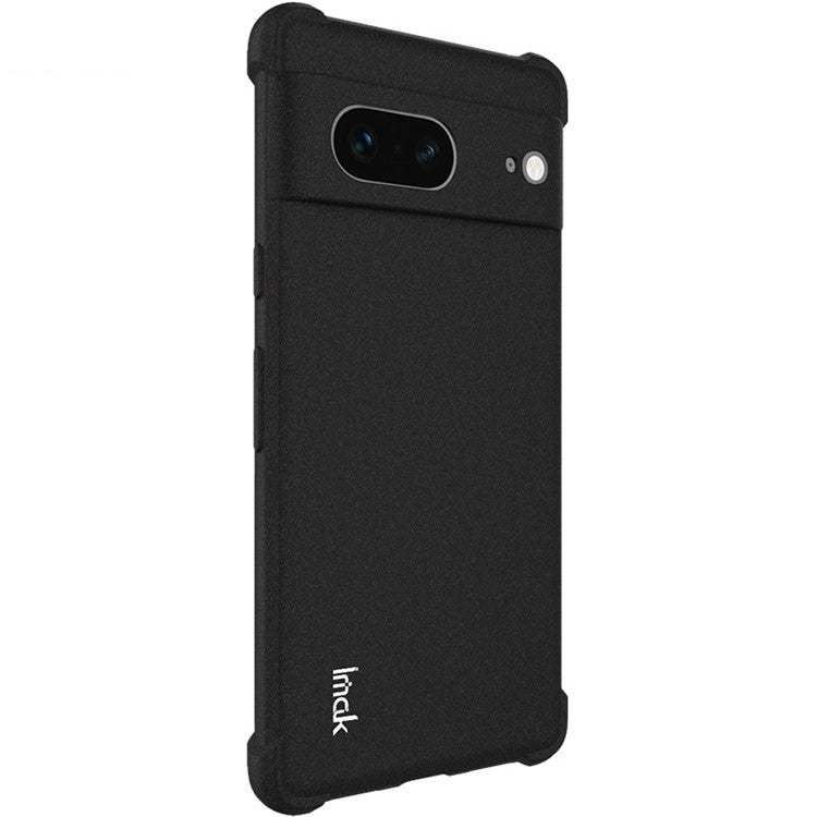 IMAK For Google Pixel 7 5G Matte TPU Phone Case Four Corner Airbag Drop Protection Shockproof Cover - Black
