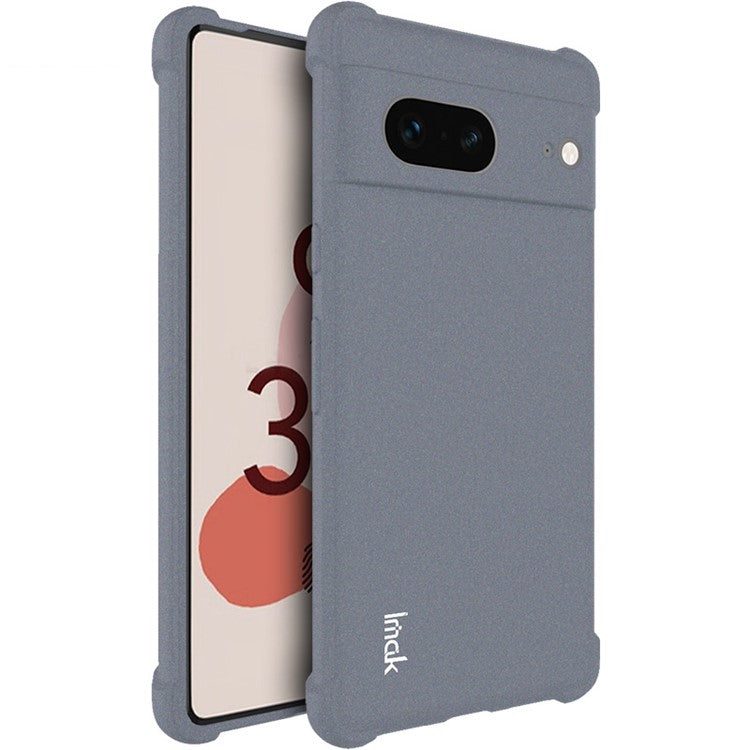 IMAK For Google Pixel 7 5G Matte TPU Phone Case Four Corner Airbag Drop Protection Shockproof Cover - Grey