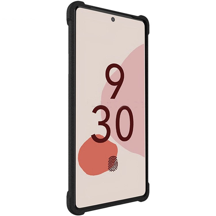 IMAK For Google Pixel 7 Pro 5G Reinforced Corners TPU Phone Case Matte Surface Anti-Fingerprint Cover - Black
