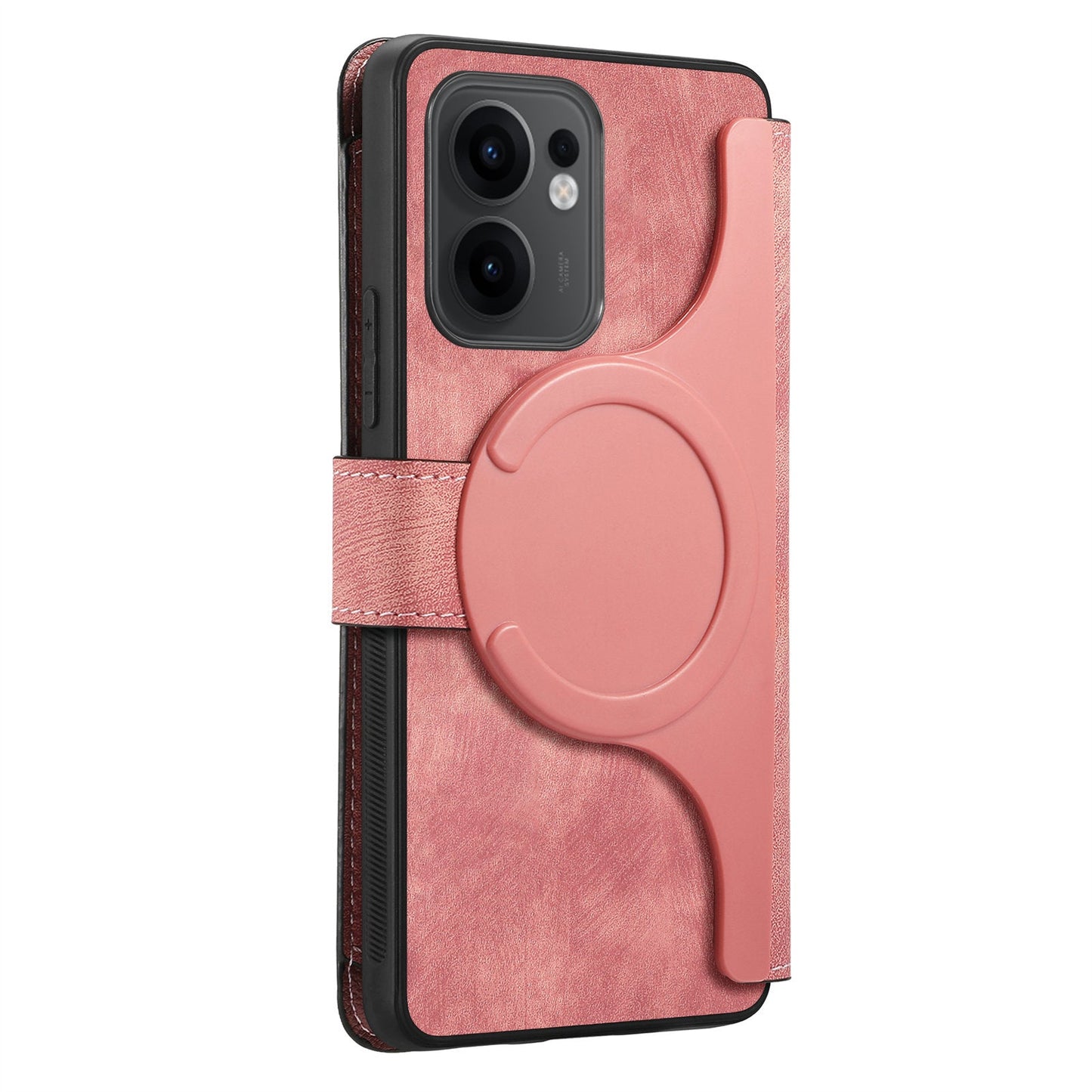 For Oppo Reno13 F 5G Case CASENEO MW-02 Detachable Magnetic Leather Flip Phone Cover - Pink