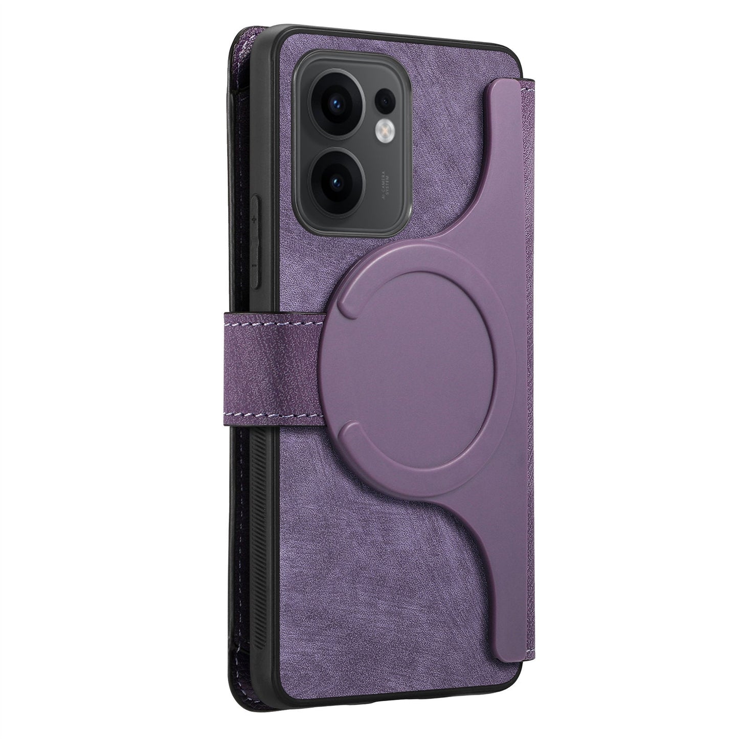 For Oppo Reno13 F 5G Case CASENEO MW-02 Detachable Magnetic Leather Flip Phone Cover - Purple