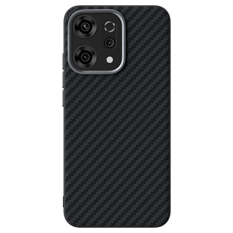 ABEEL For Oppo Reno14 5G (Global) Case Compatible with MagSafe Carbon Fiber Texture Back Cover - Black