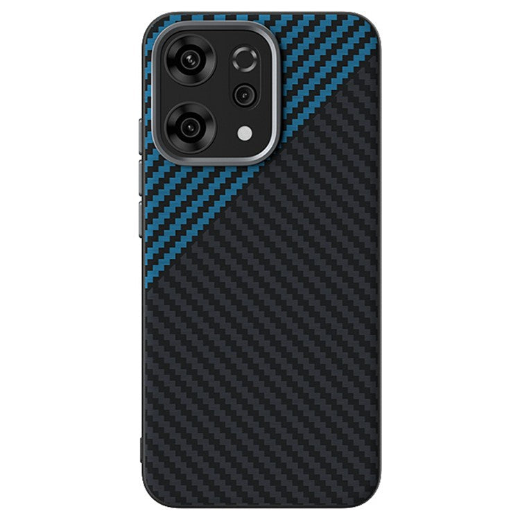 ABEEL For Oppo Reno14 5G (Global) Case Compatible with MagSafe Carbon Fiber Texture Back Cover - Black / Blue