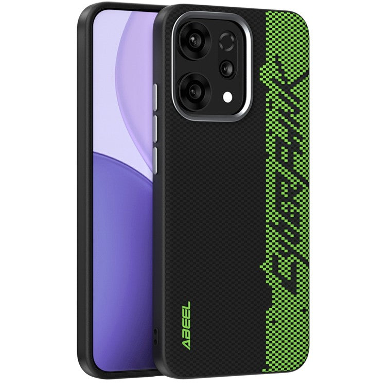 ABEEL For Oppo Reno14 5G (Global) Case Compatible with MagSafe Printed PC TPU Aluminum Alloy Leather Phone Cover - Outstanding No. 3
