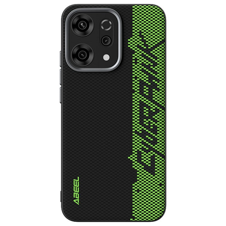 ABEEL For Oppo Reno14 5G (Global) Case Compatible with MagSafe Printed PC TPU Aluminum Alloy Leather Phone Cover - Outstanding No. 3