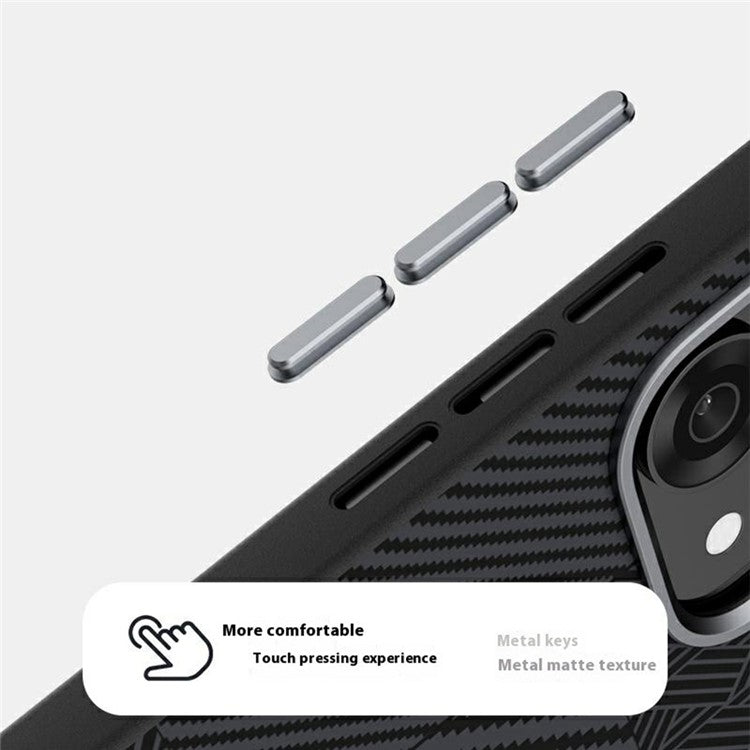 ABEEL For Oppo Reno14 5G (Global) Case PC + TPU + Aluminum Alloy + PU Leather Phone Cover Compatible with MagSafe - Texture 2
