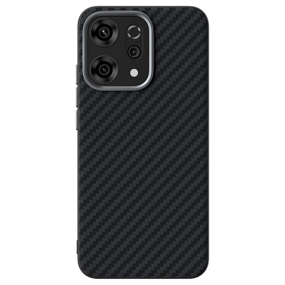 ABEEL For Oppo Reno14 Pro 5G (Global) Case Compatible with MagSafe Carbon Fiber Texture Back Cover - Black