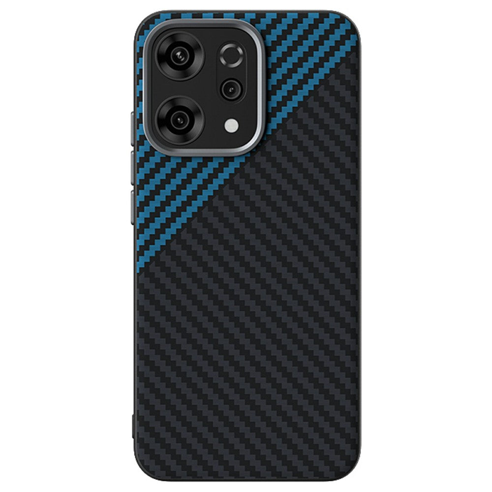 ABEEL For Oppo Reno14 Pro 5G (Global) Case Compatible with MagSafe Carbon Fiber Texture Back Cover - Black / Blue