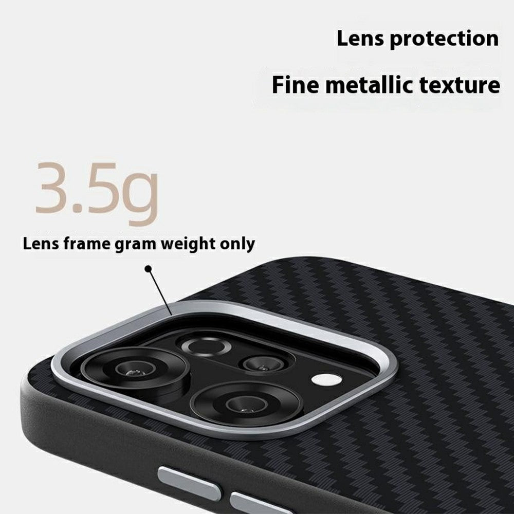 ABEEL For Oppo Reno14 Pro 5G (Global) Case Compatible with MagSafe Carbon Fiber Texture Back Cover - Black / Blue