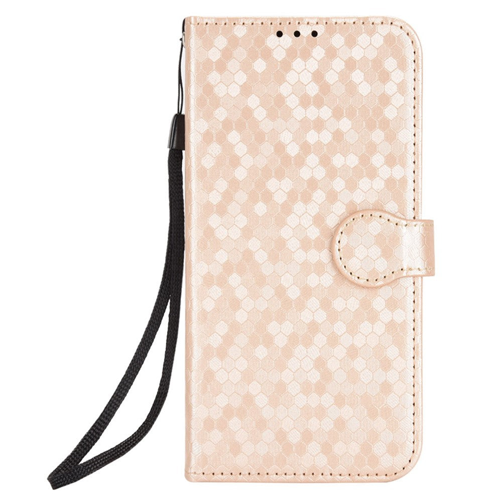 For Oppo K13 5G / K12s Wallet Case Dot Pattern Imprint PU Leather Phone Cover - Rose Gold