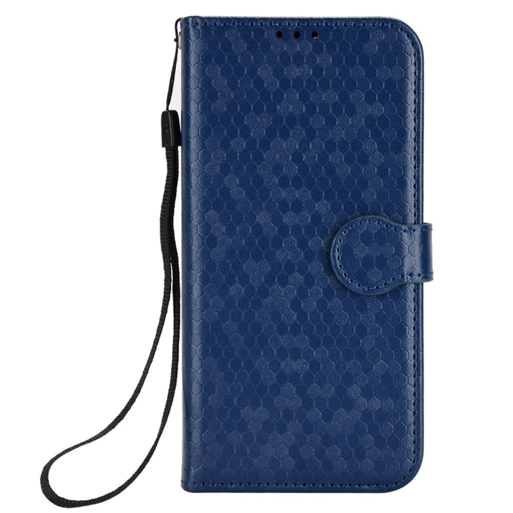 For Oppo K13 5G / K12s Wallet Case Dot Pattern Imprint PU Leather Phone Cover - Dark Blue