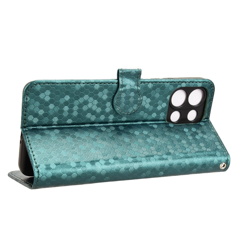 For Oppo K13 5G / K12s Wallet Case Dot Pattern Imprint PU Leather Phone Cover - Green