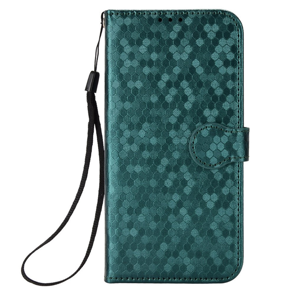 For Oppo K13 5G / K12s Wallet Case Dot Pattern Imprint PU Leather Phone Cover - Green