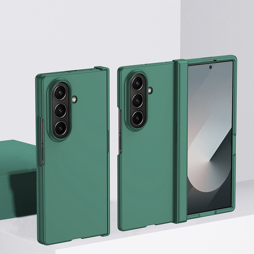 For Samsung Galaxy Z Fold7 5G Case Hinge Protection Skin-Touch PC Phone Cover - Green