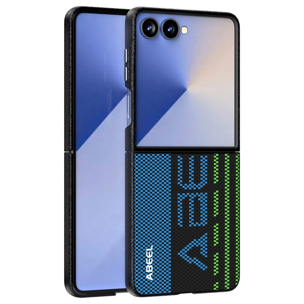 ABEEL For Samsung Galaxy Z Flip7 5G Case Compatible with MagSafe Printed PC Aluminum Alloy Leather Phone Cover - Outstanding No. 1