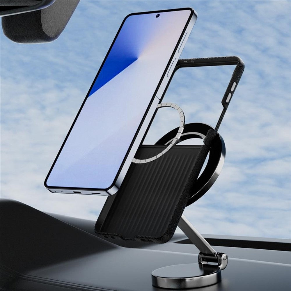 ABEEL For Samsung Galaxy Z Flip7 5G Case Compatible with MagSafe Printed PC Aluminum Alloy Leather Phone Cover - Outstanding No. 1