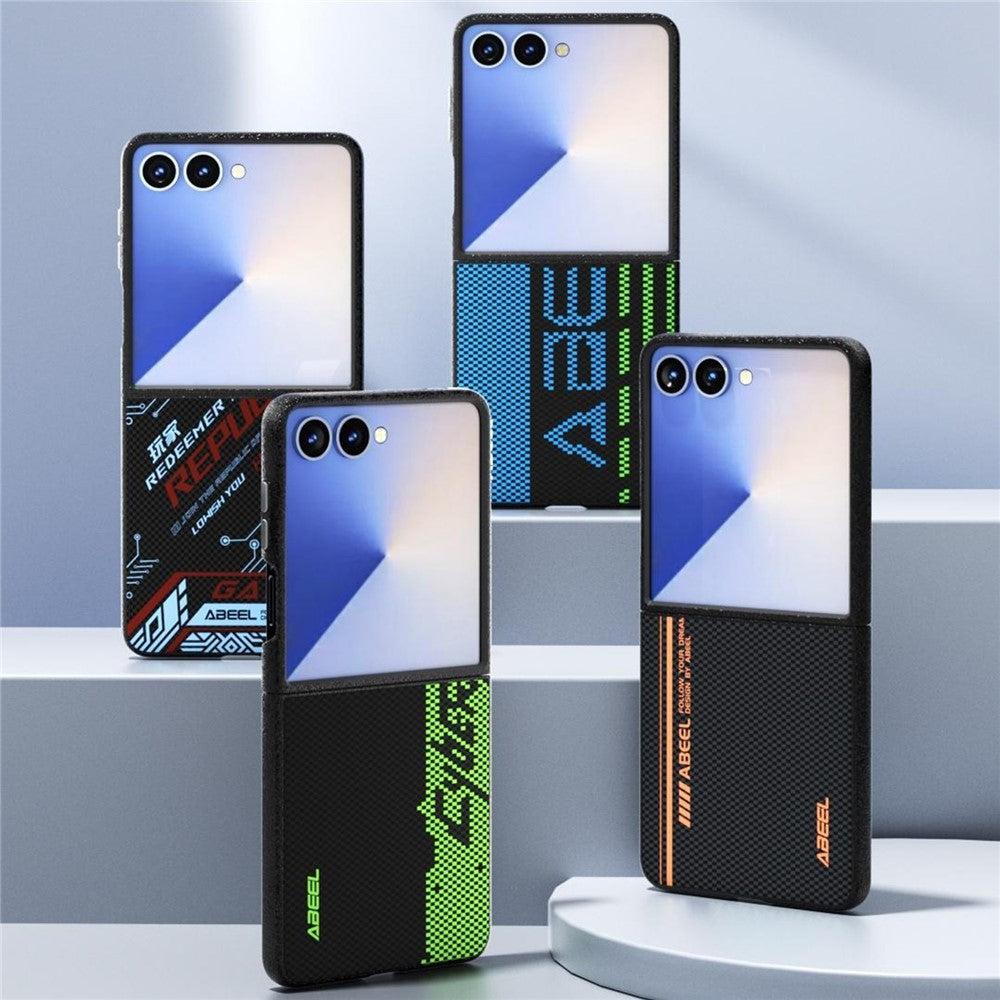 ABEEL For Samsung Galaxy Z Flip7 5G Case Compatible with MagSafe Printed PC Aluminum Alloy Leather Phone Cover - Outstanding No. 1