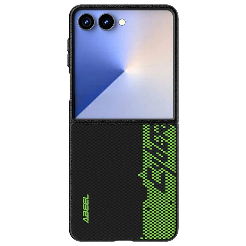 ABEEL For Samsung Galaxy Z Flip7 5G Case Compatible with MagSafe Printed PC Aluminum Alloy Leather Phone Cover - Outstanding No. 3