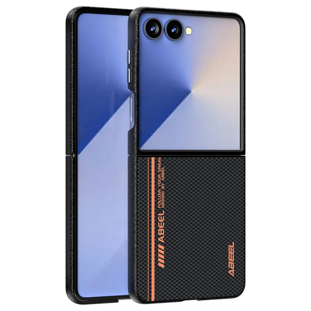 ABEEL For Samsung Galaxy Z Flip7 5G Case Compatible with MagSafe Printed PC Aluminum Alloy Leather Phone Cover - Outstanding No. 2