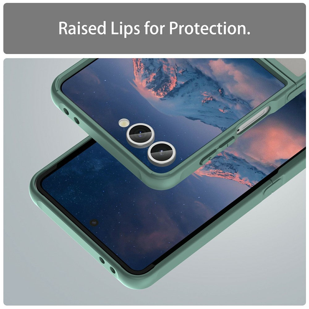 For Samsung Galaxy Z Flip7 5G Case Compatible with MagSafe Anti Drop PC + TPU Phone Cover - Green