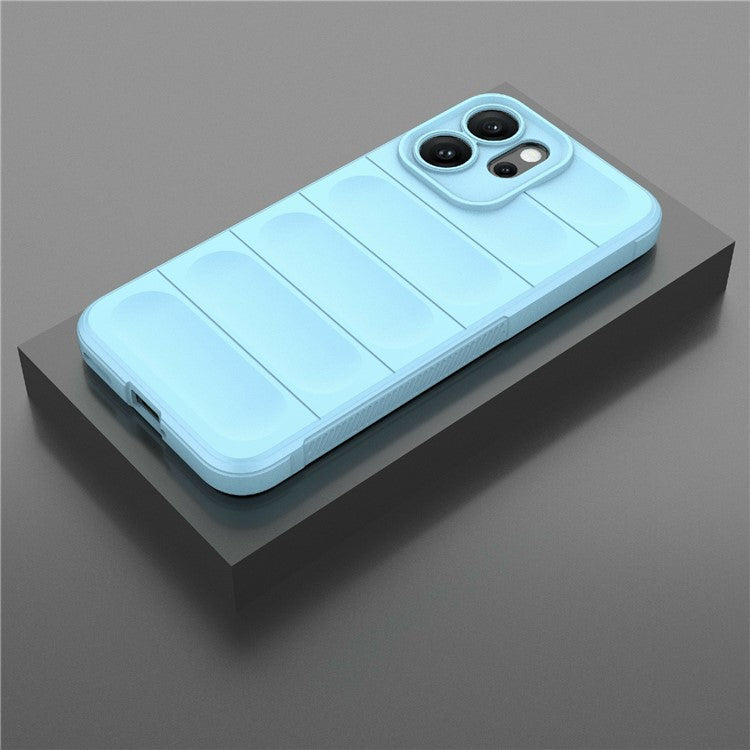 For Oppo Reno14 5G (Global) Case Anti-Drop Soft TPU Rugged Phone Back Cover - Baby Blue