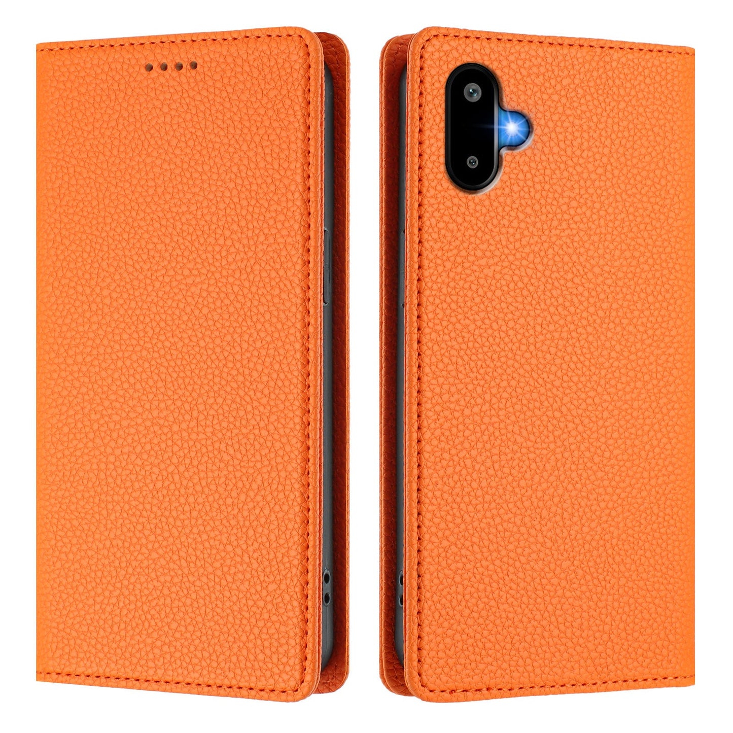 For Samsung Galaxy M06 5G / Galaxy F06 5G Wallet Case RFID Blocking Litchi Texture Leather Mobile Cover - Orange