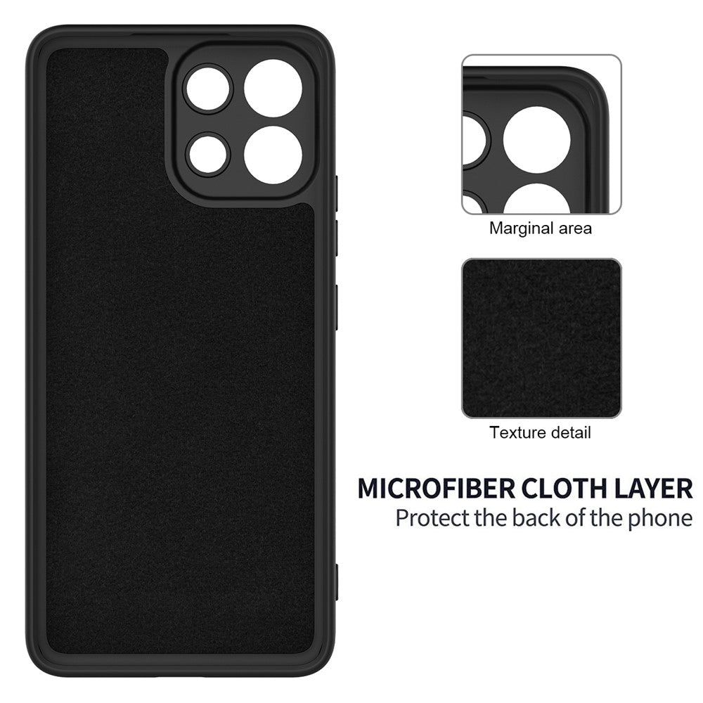 For Oppo K13 5G Liquid Silicone Case Phone Back Cover with Hand Strap - Black