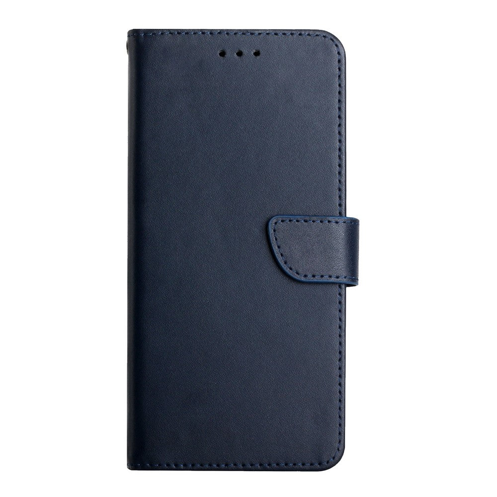 For iPhone 17 Pro Max Case Genuine Cow Leather Phone Cover Nappa Texture - Blue