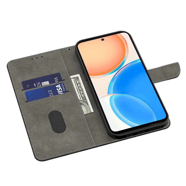 For Honor X8 4G 4G PU Leather 3D Pattern Printing Anti-drop Case Magnetic Clasp Phone Stand Wallet Cover with Strap - Two Cats