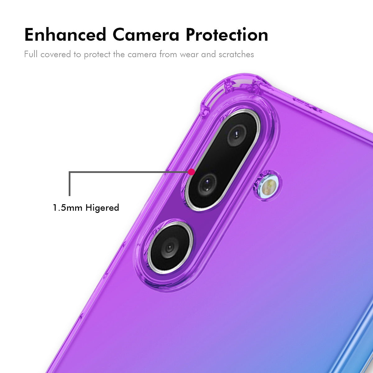For Samsung Galaxy M56 5G TPU Case ENKAY Thickened Four Corner Drop-proof Phone Back Cover - Purple / Blue