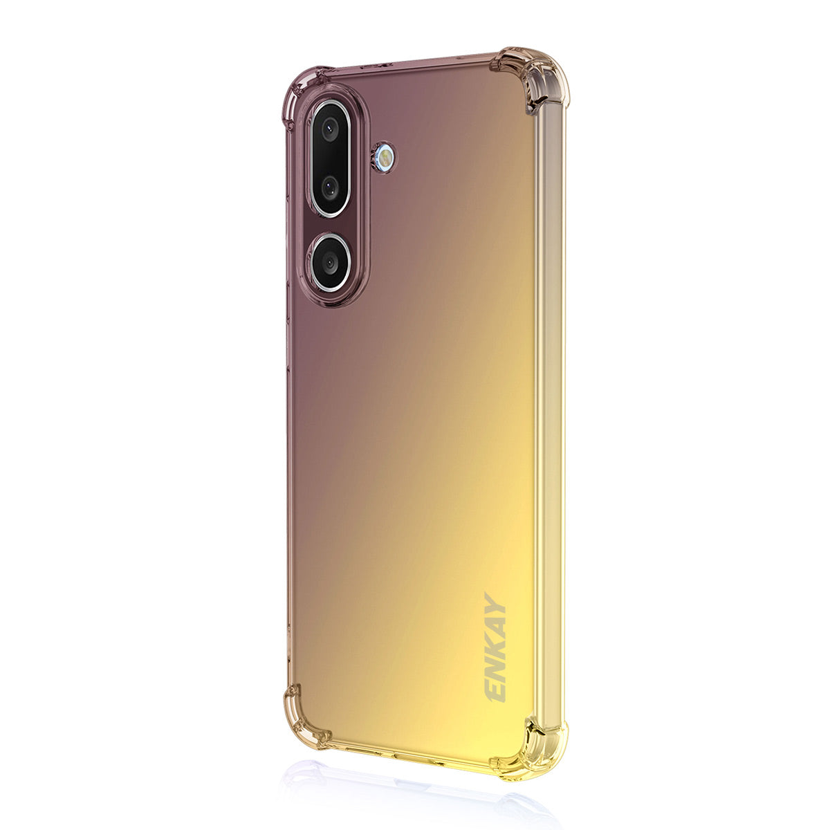 For Samsung Galaxy M56 5G TPU Case ENKAY Thickened Four Corner Drop-proof Phone Back Cover - Purple / Gold