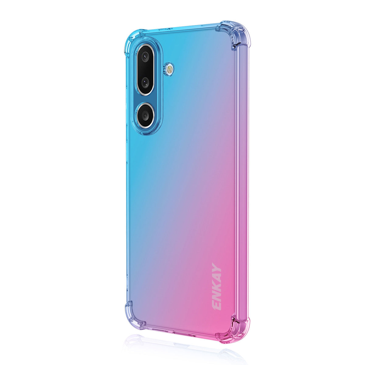 For Samsung Galaxy M56 5G TPU Case ENKAY Thickened Four Corner Drop-proof Phone Back Cover - Blue / Pink