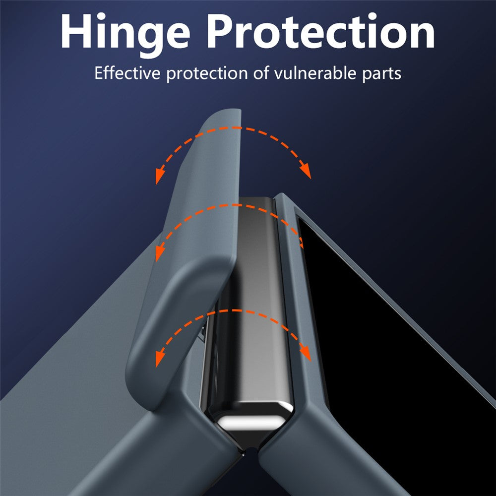 For Samsung Galaxy Z Fold7 5G Case Hard PC Anti-Drop Phone Cover with Kickstand - Grey