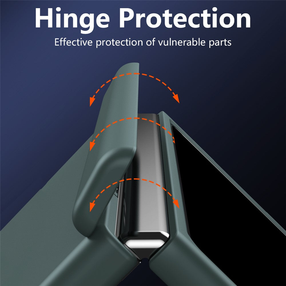 For Samsung Galaxy Z Fold7 5G Case Hard PC Anti-Drop Phone Cover with Kickstand - Green