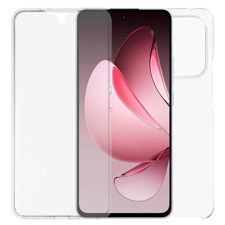 For Oppo Reno13 F 5G / 4G Case TPU Frame Clear Acrylic Back Phone Cover with PET Film