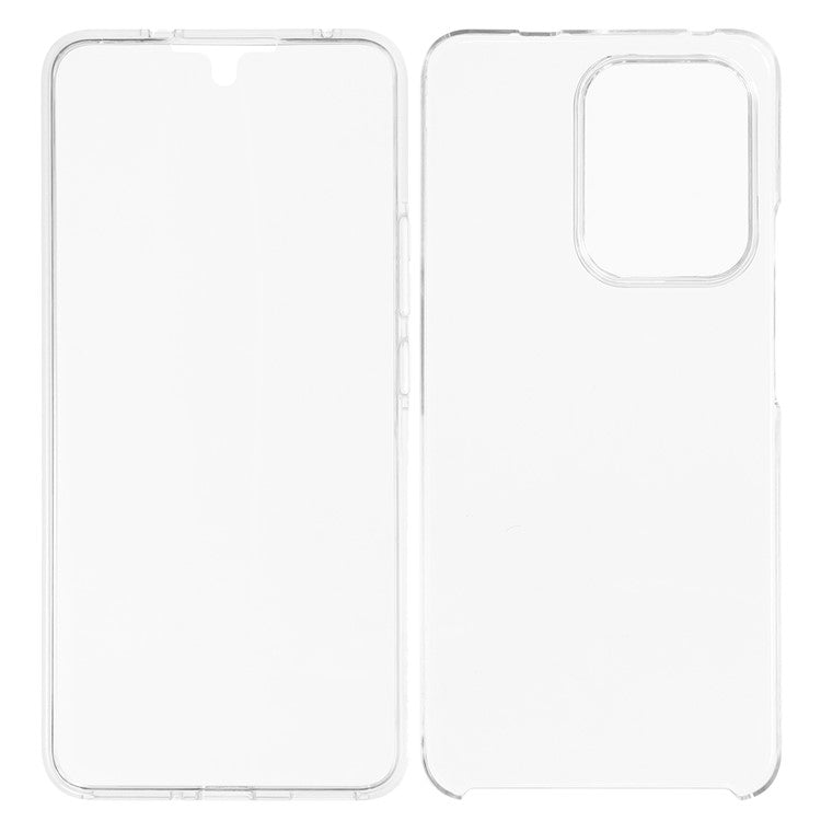 For Oppo Reno13 F 5G / 4G Case TPU Frame Clear Acrylic Back Phone Cover with PET Film