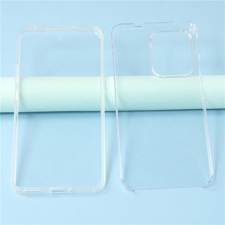 For Oppo Reno13 F 5G / 4G Case TPU Frame Clear Acrylic Back Phone Cover with PET Film