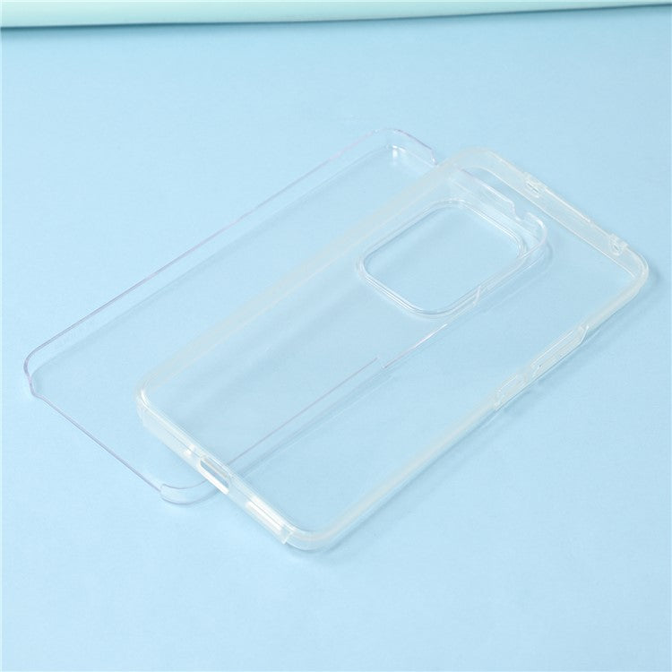 For Oppo Reno13 F 5G / 4G Case TPU Frame Clear Acrylic Back Phone Cover with PET Film