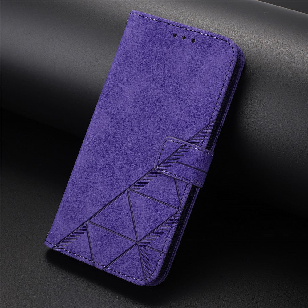 For iPhone 17 Pro Max Leather Case with Hand Strap Wallet Stand Phone Cover - Purple